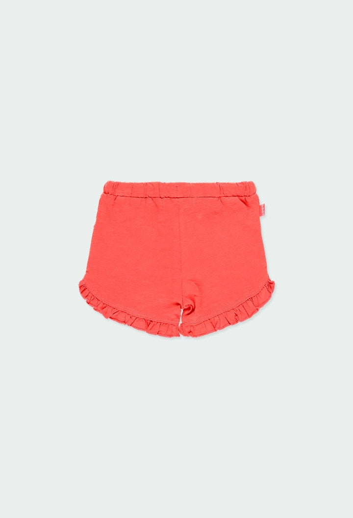 Baby Boboli 294049-3740 girls shorts, coral color