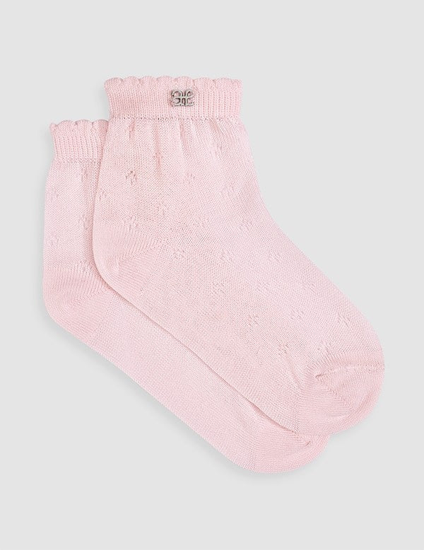 Openwork socks for girls Abel &amp; Lula 5409-97 pink