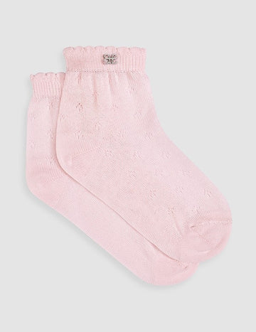 Openwork socks for girls Abel &amp; Lula 5409-97 pink