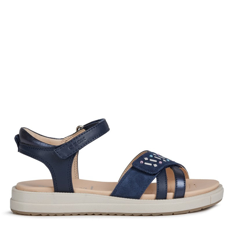 Girls' sandals Geox J02BLF-02254-C4002 navy blue