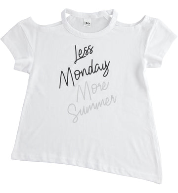 Girls' T-SHIRT iDO J889-0113 white