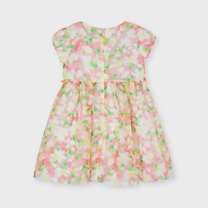 Mayoral 3914-31 coral floral dress for girl