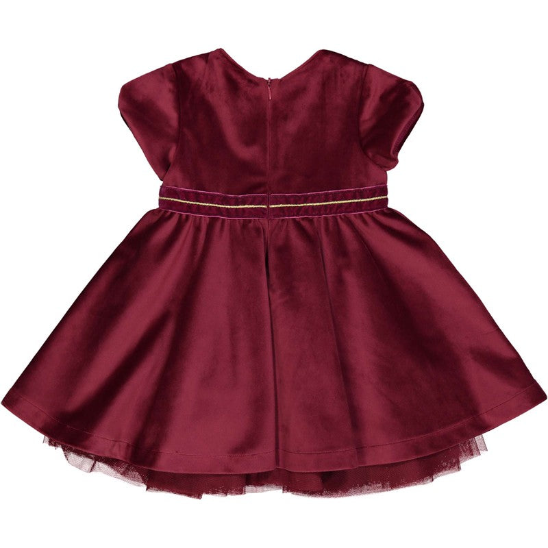 Velvet dress for girls Birba 95326-57P Burgundy