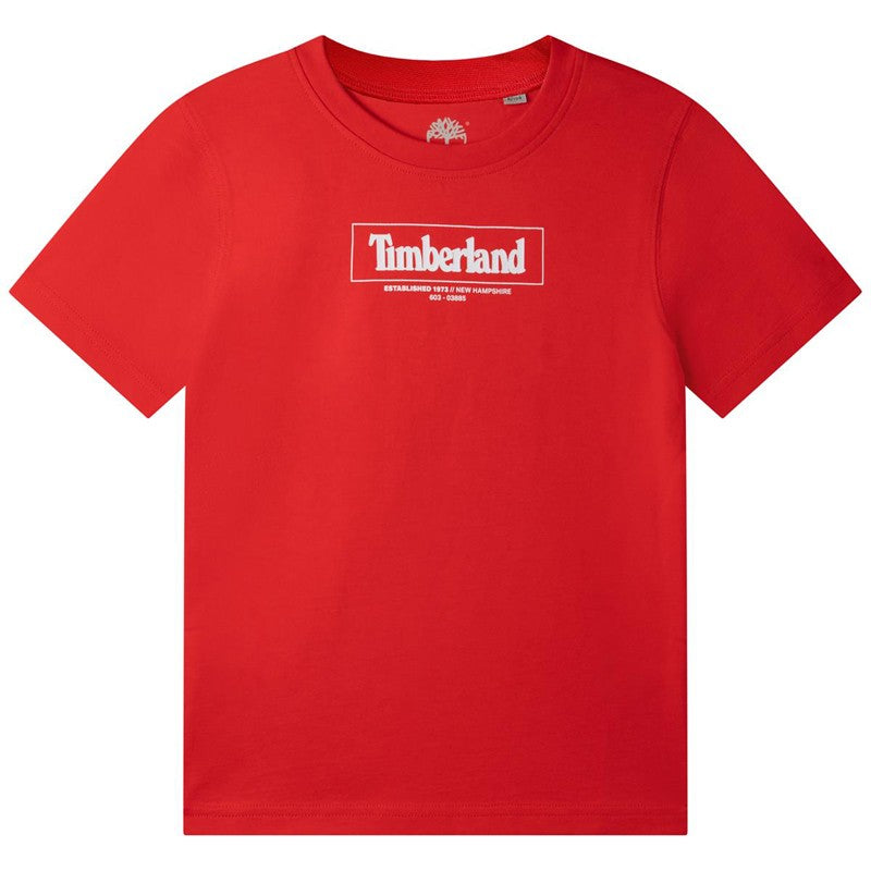 TIMBERLAND T25S81-992 Boy's short sleeve T-shirt red