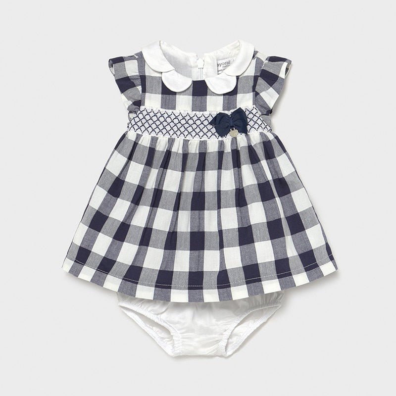 Checked dress for girls Mayoral 1833-59 Navy blue