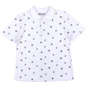 Polo chłopak biały 2376-27524 GKMOC