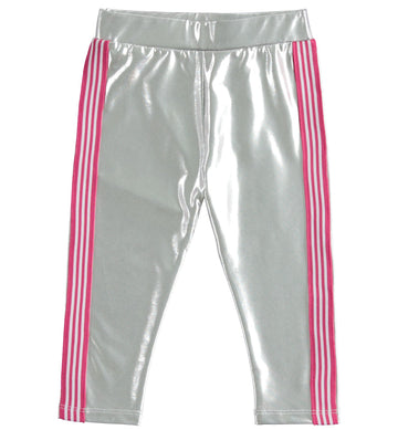 Girls' shiny pants iDO J334-1157 silver color