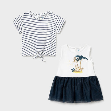 Mayoral 1976-61 Navy Blue Girls' 2-Piece Dress