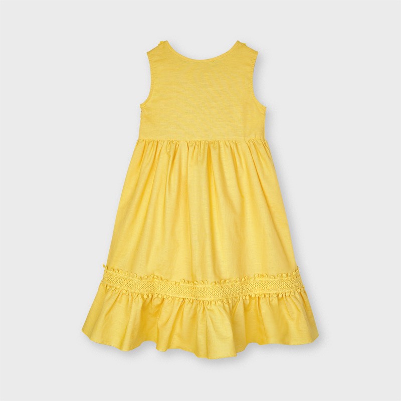 Mayoral 3931-61 Mustard Girls Linen Dress