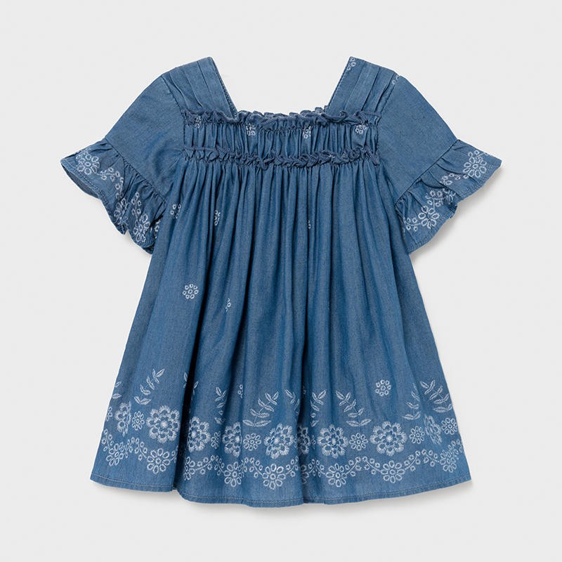 Denim dress for girls Mayoral 1981-5 Blue