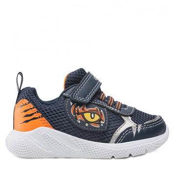 Boys' luminous sneakers Geox B254UB-0BC14-C0820 navy blue