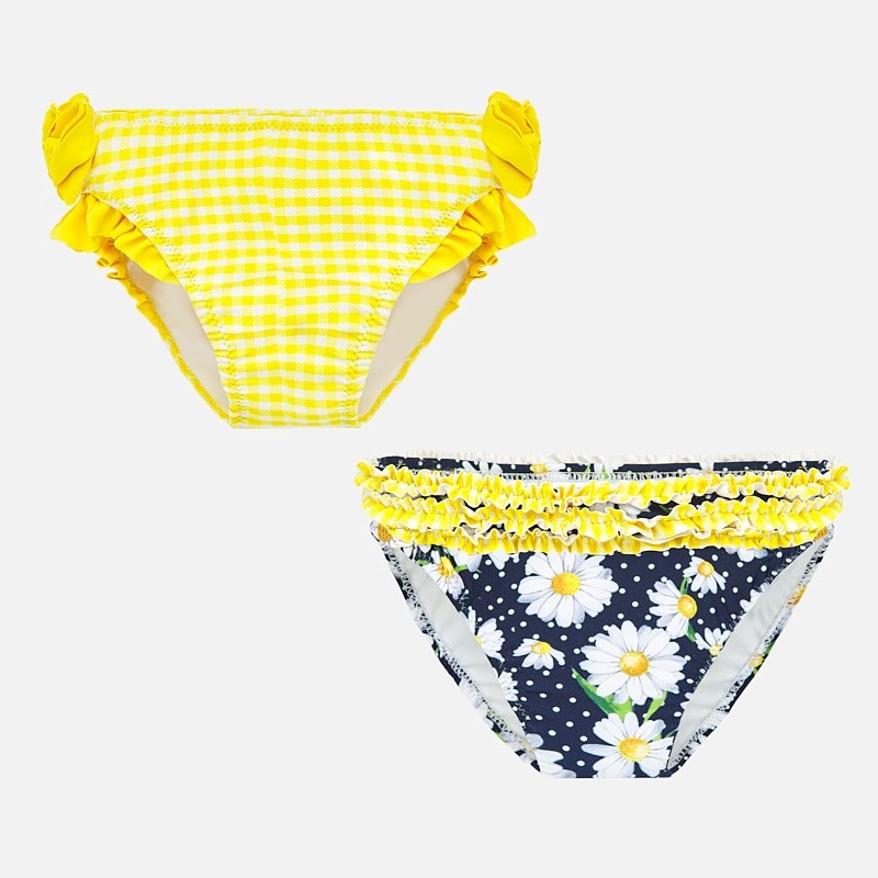 Mayoral 1697-46 Girls' Swimsuit-Briefs Yellow