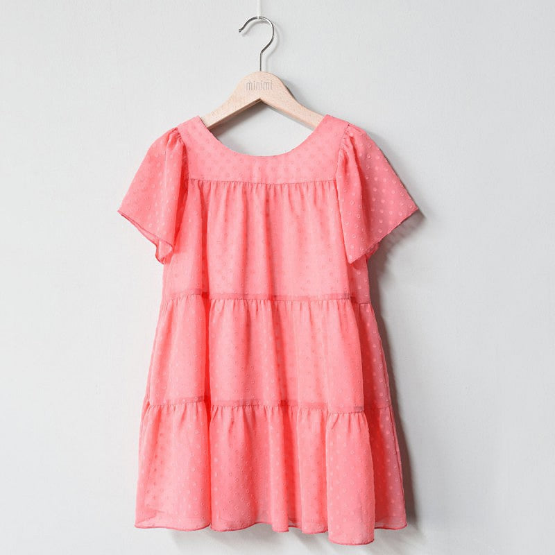 Girls' formal dress MINIMI 22/20 coral color