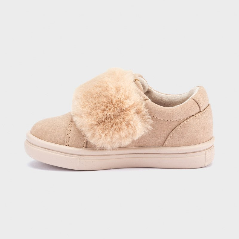 Girls' sneakers with fur Mayoral 42140-59 Beige
