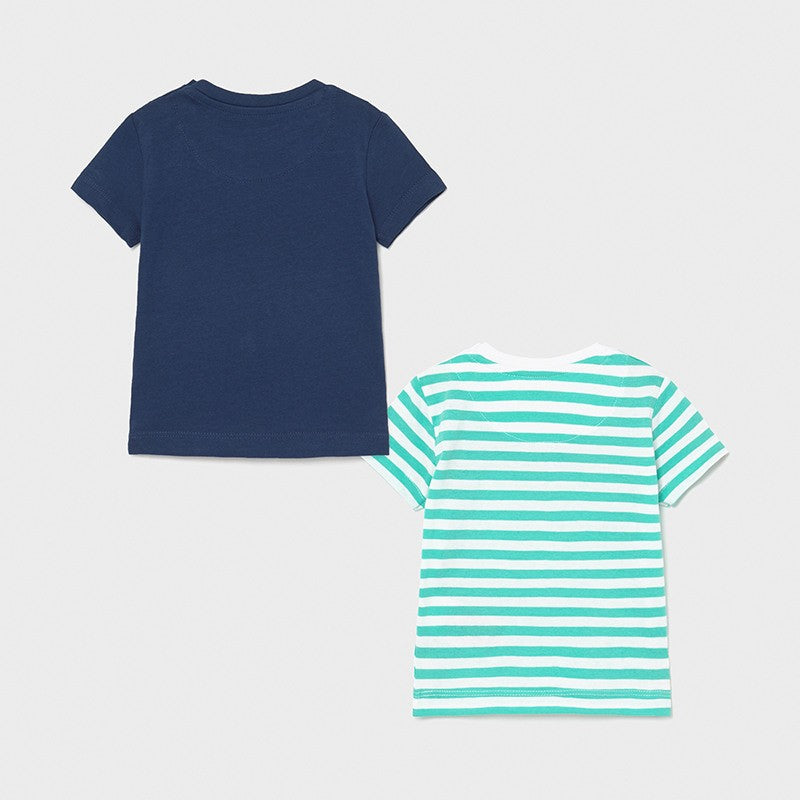 Set of 2 T-shirts for boys Mayoral 1015-86 Navy/turquoise