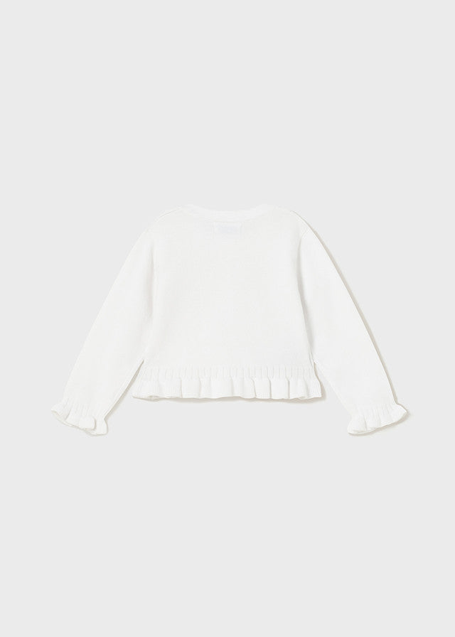 Mayoral 1366-56 Sweterek rozpinany dziewczynka kolor biały