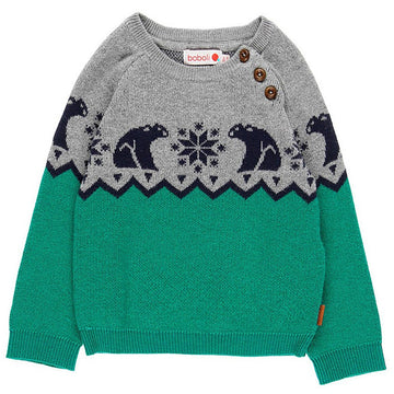 Knitted sweater for boy Boboli 718219-4477 green