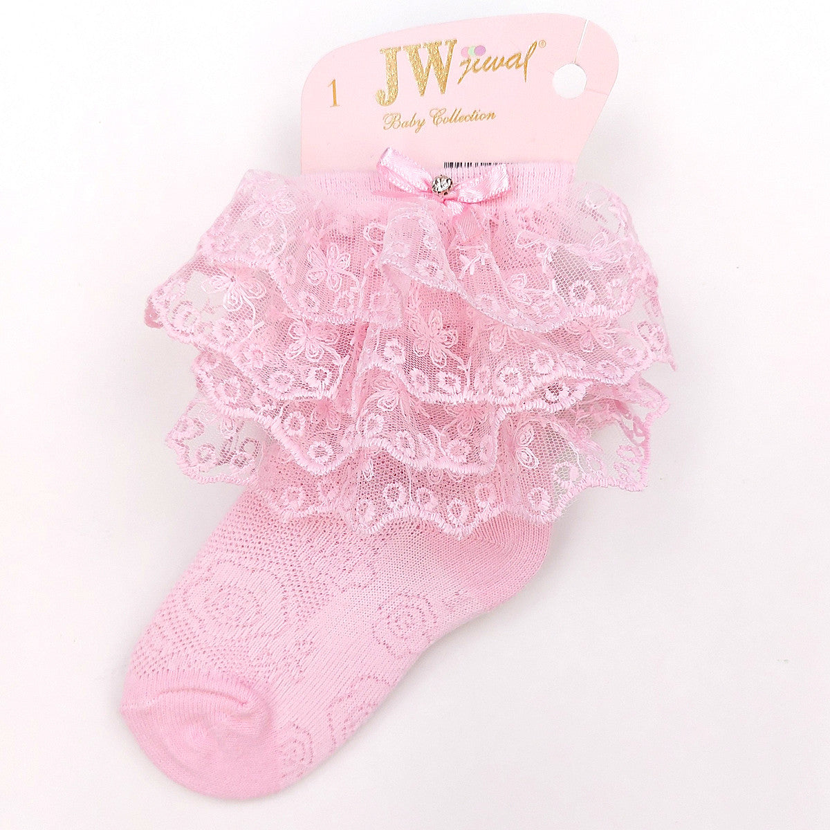 Lace socks scented girl pink 7190-7524 GKMOD