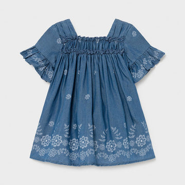 Denim dress for girls Mayoral 1981-5 Blue