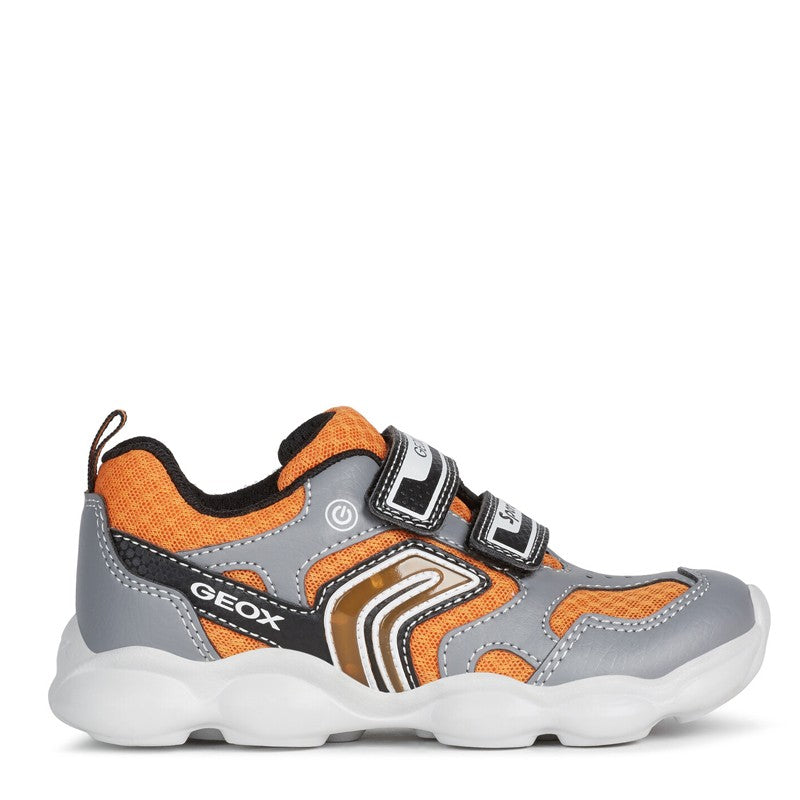 Geox J024BC-014BU-C0036 Boy's Sneakers Gray/Orange