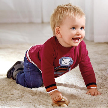 Mayoral 2345-41 Burgundy Knitted Sweater for Boys