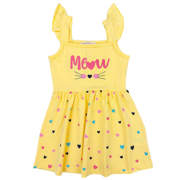 Cotton dress girl yellow 6881-24624 GKMOD