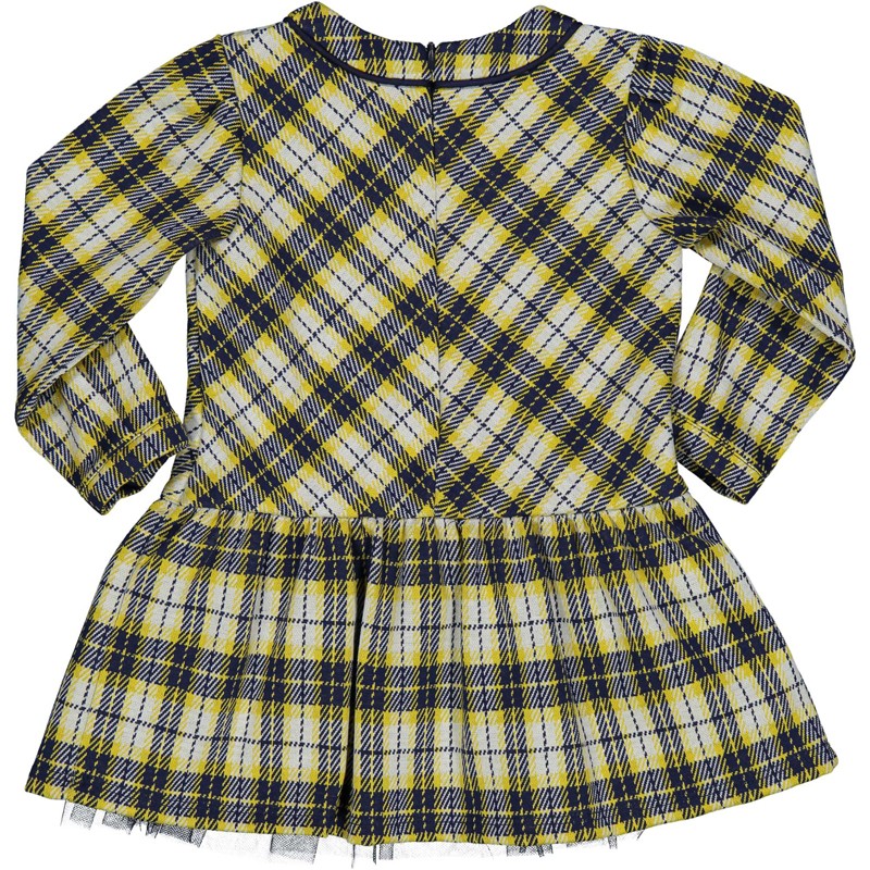 Girls' Checkered Dress Birba 95307-93Z Navy/Yellow