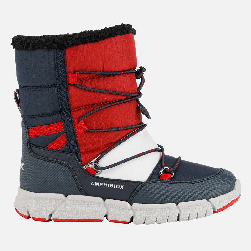 Boys' snow boots Geox J269XC-0FU50-C0735 navy/red