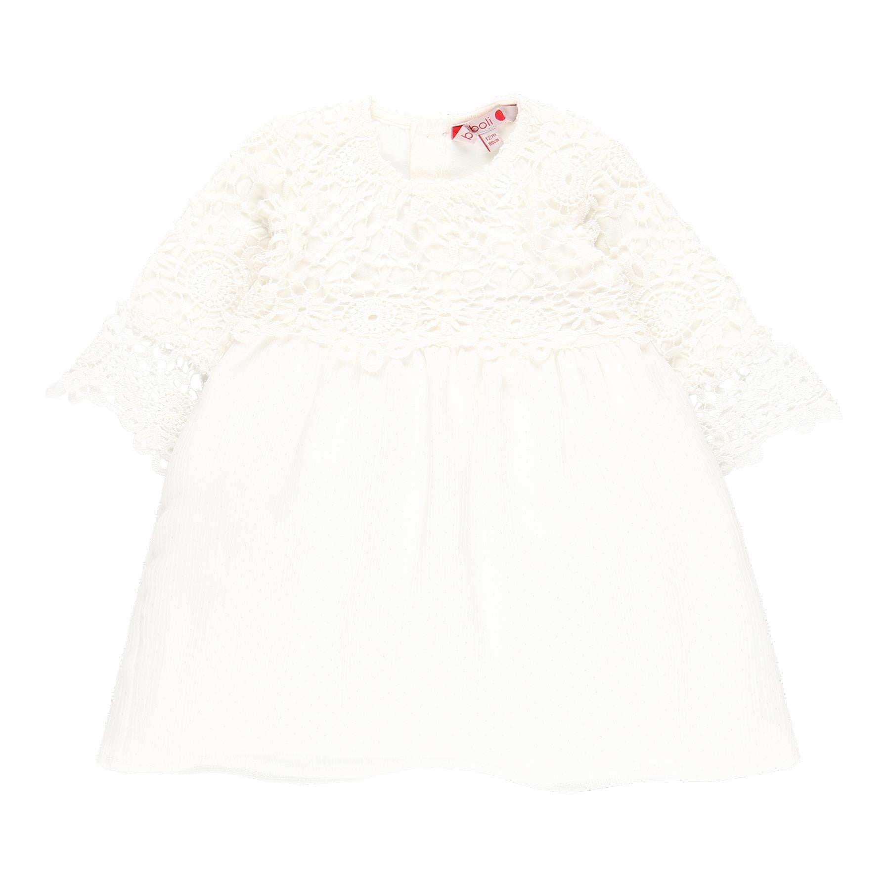 Guipure lace dress for girls Boboli 709242-1111 white