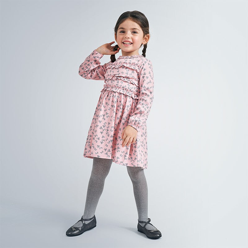 Bow dress for girls Mayoral 4984-83 Pink