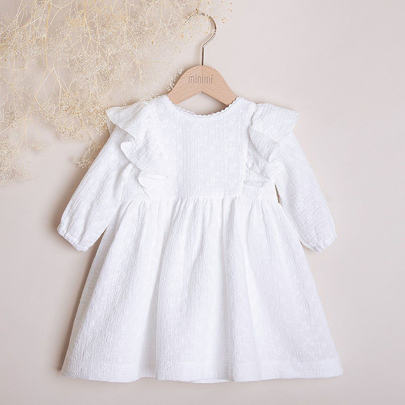 Elegant girl's dress MINIMI 55/22 color white