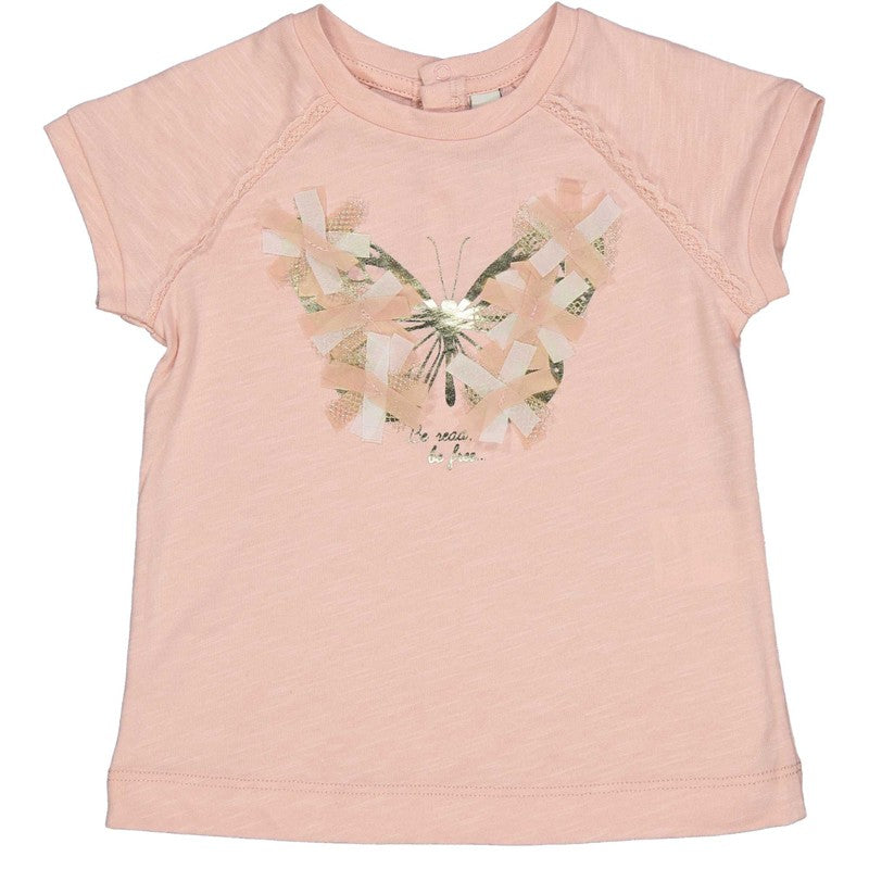 short sleeve t-shirt for girls Birba&amp;Trybeyond 24086-51E light pink