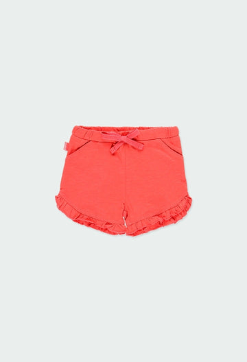 Baby Boboli 294049-3740 girls shorts, coral color