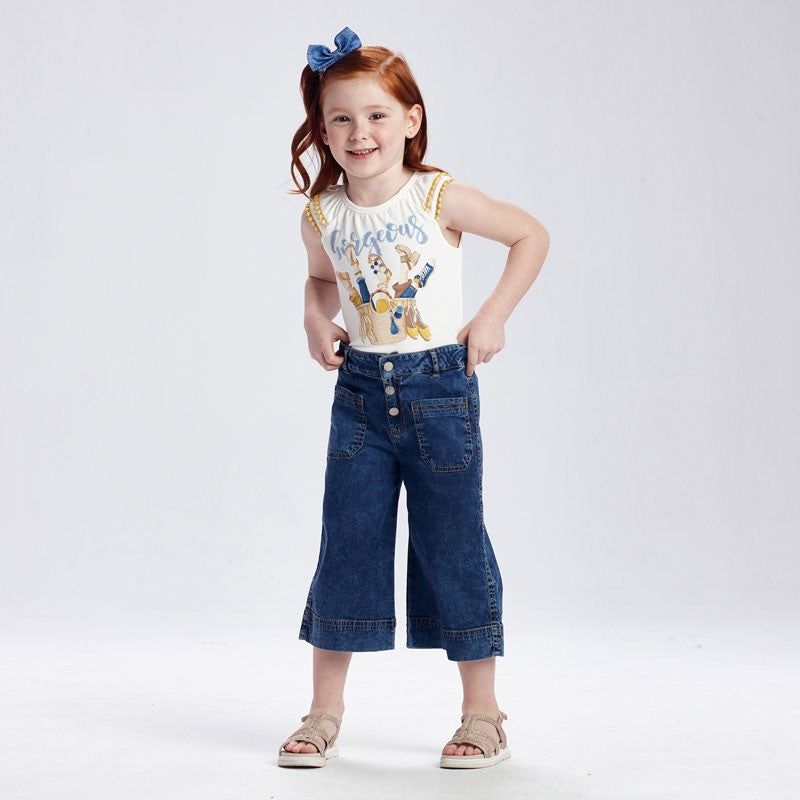 Mayoral 3556-73 Girls' Culottes Blue