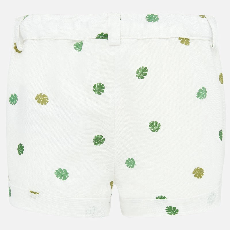 Mayoral 1262-52 Boys Cotton Shorts White/Green