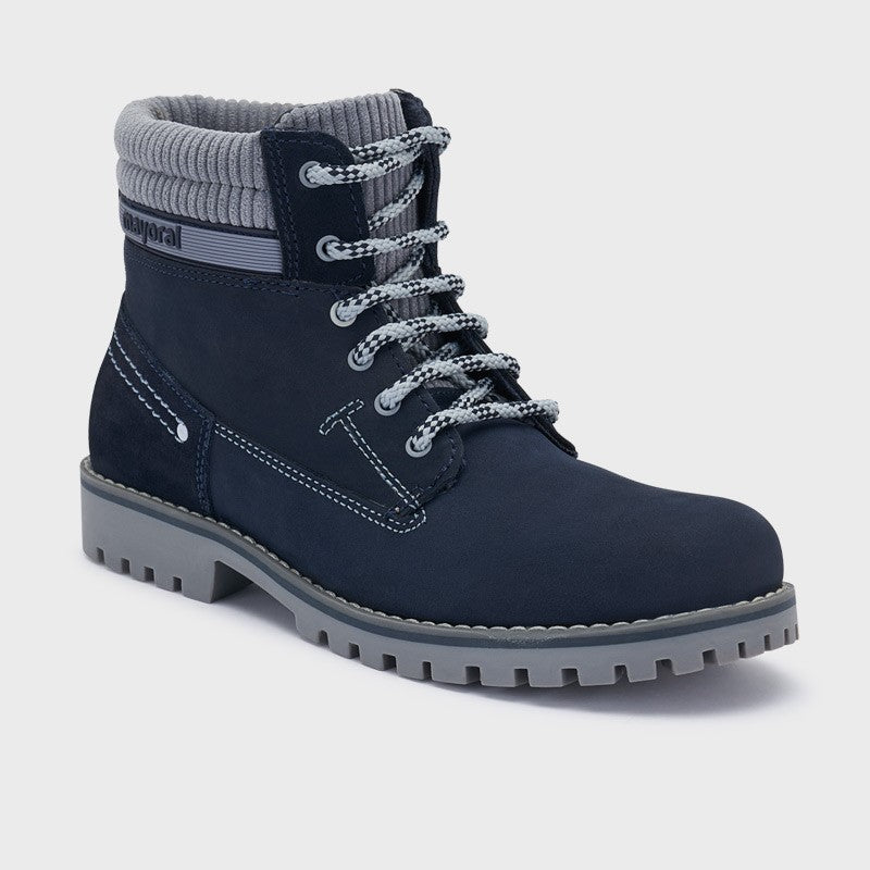 Mayoral 46171-68 Navy Blue Boys Leather Ankle Boots