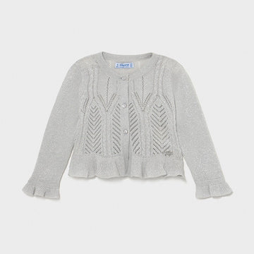 Mayoral 1335-20 Silver Girls' Cardigan