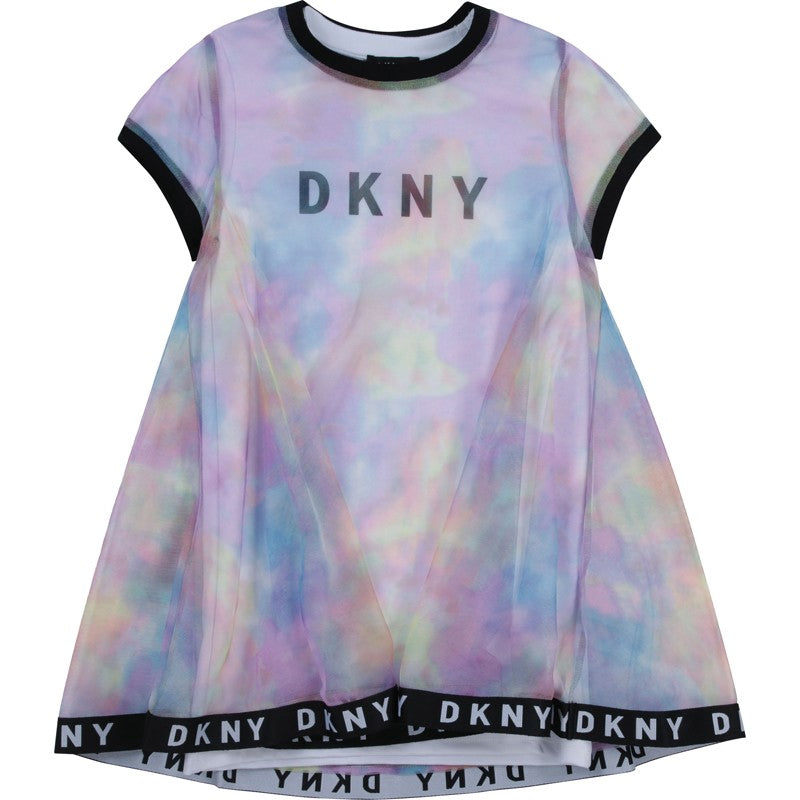 DKNY D32785-Z40 girls dress rainbow color