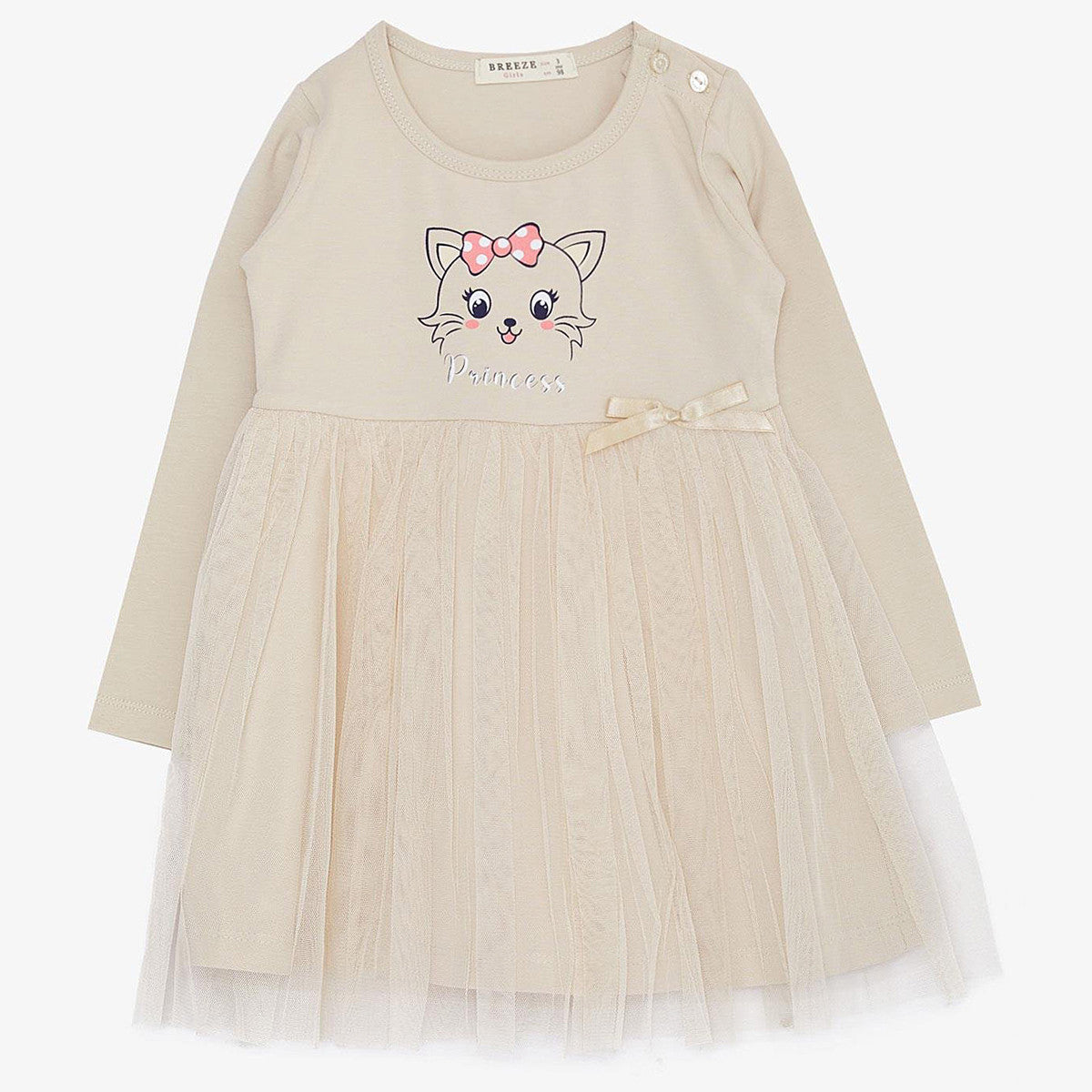 Tulle dress girl beige 19609-7524 GKMOD