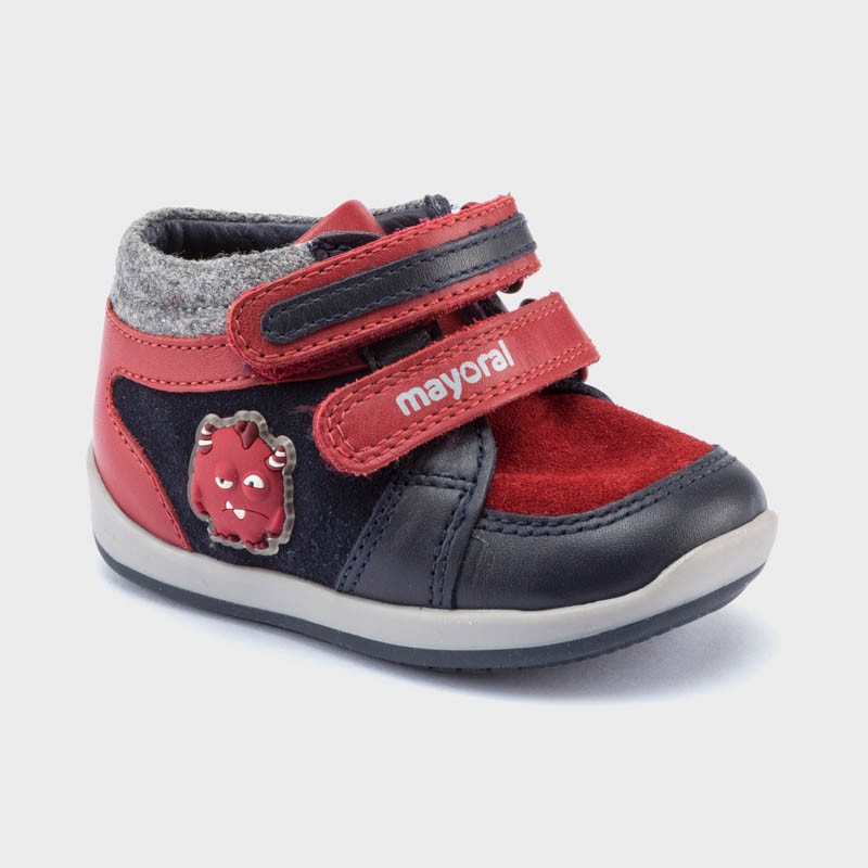 Mayoral 42158-18 boys leather sneakers red