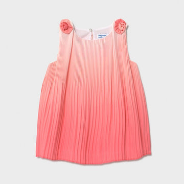 Mayoral Girls Pleated Dress 1986-57 Coral