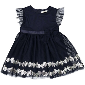 Elegant girl's dress Birba 95310-70M navy blue