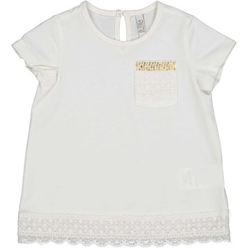 girl's t-shirt Birba&amp;Trybeyond 24085-10N cream color