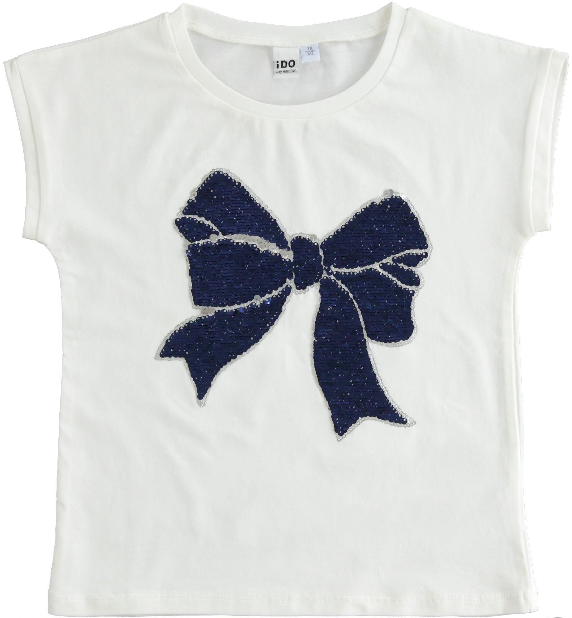 Girls' T-SHIRT iDO J490-8216 color white/blue