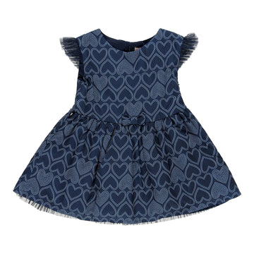 Dress for girls Boboli 709129-9336 navy blue