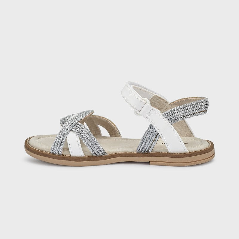 Mayoral 45269-46 Silver Girls' Braided Sandals