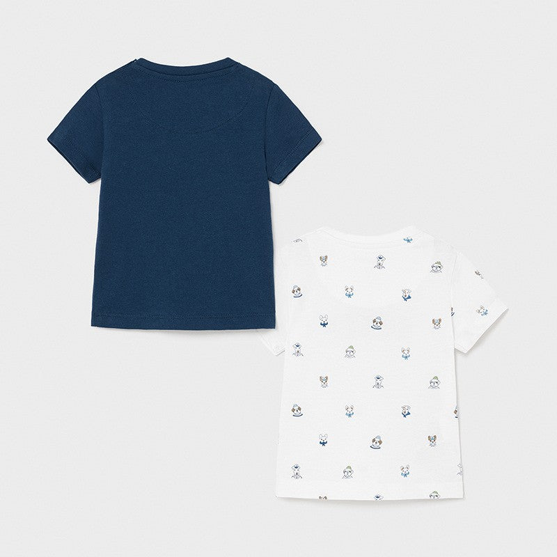 Set of 2 printed T-shirts for boys Mayoral 1008-18 Navy blue