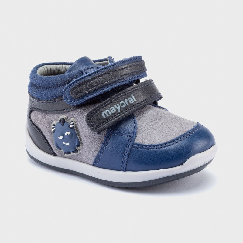 Mayoral 42158-19 navy blue boys leather sneakers