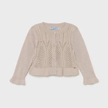 Mayoral 1335-22 Beige Girls' Cardigan