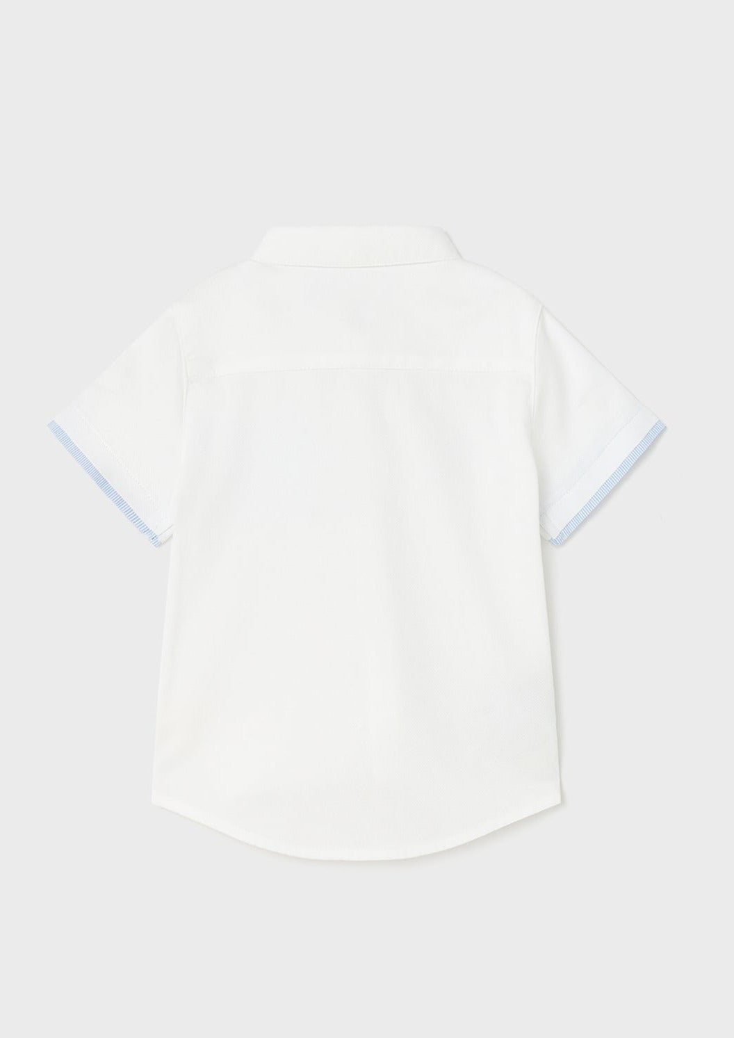 Mayoral 1111-1 Koszula krótki rękaw gładka detale chłopiec kolor biały